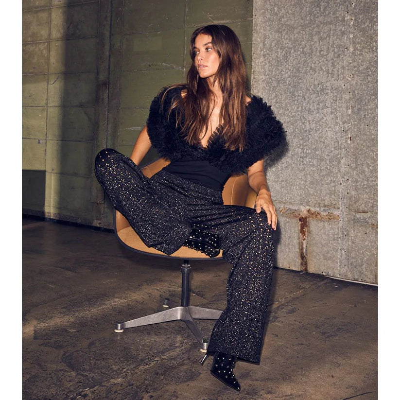 Hole Lurex knit pant