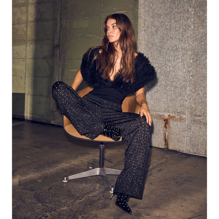 Hole Lurex knit pant