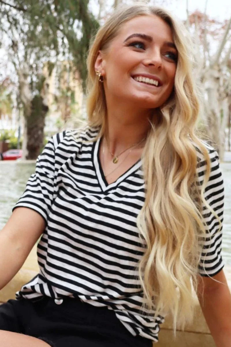 Ulla ss vneck stríput