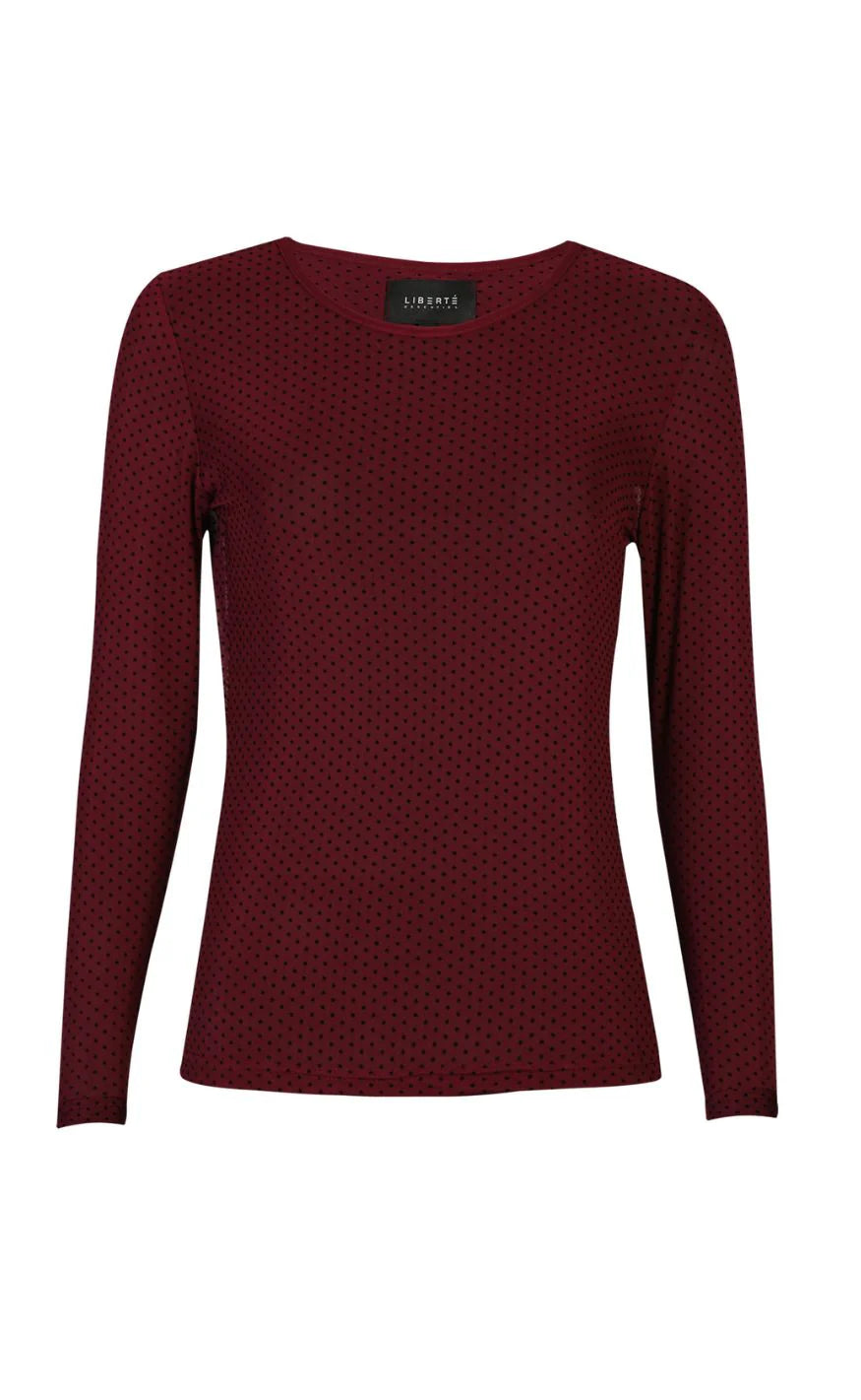 Mesh ls tshirt dot