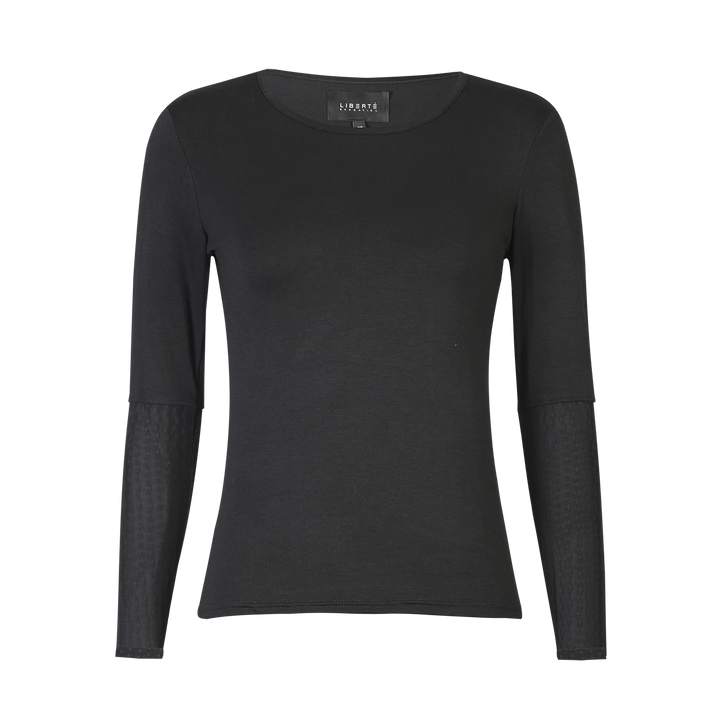 Isa ls lace sleeve black wavy lines