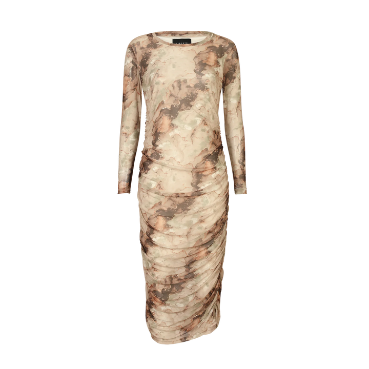 Mesh ls long dress
