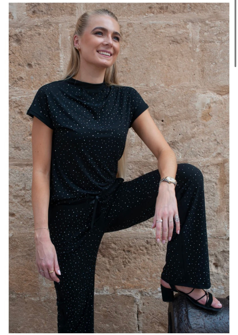 Alma wide pants Black simili