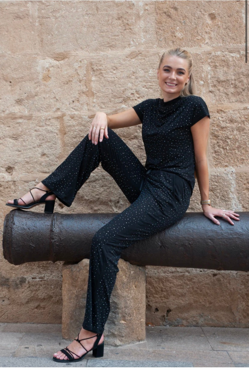 Alma wide pants Black simili