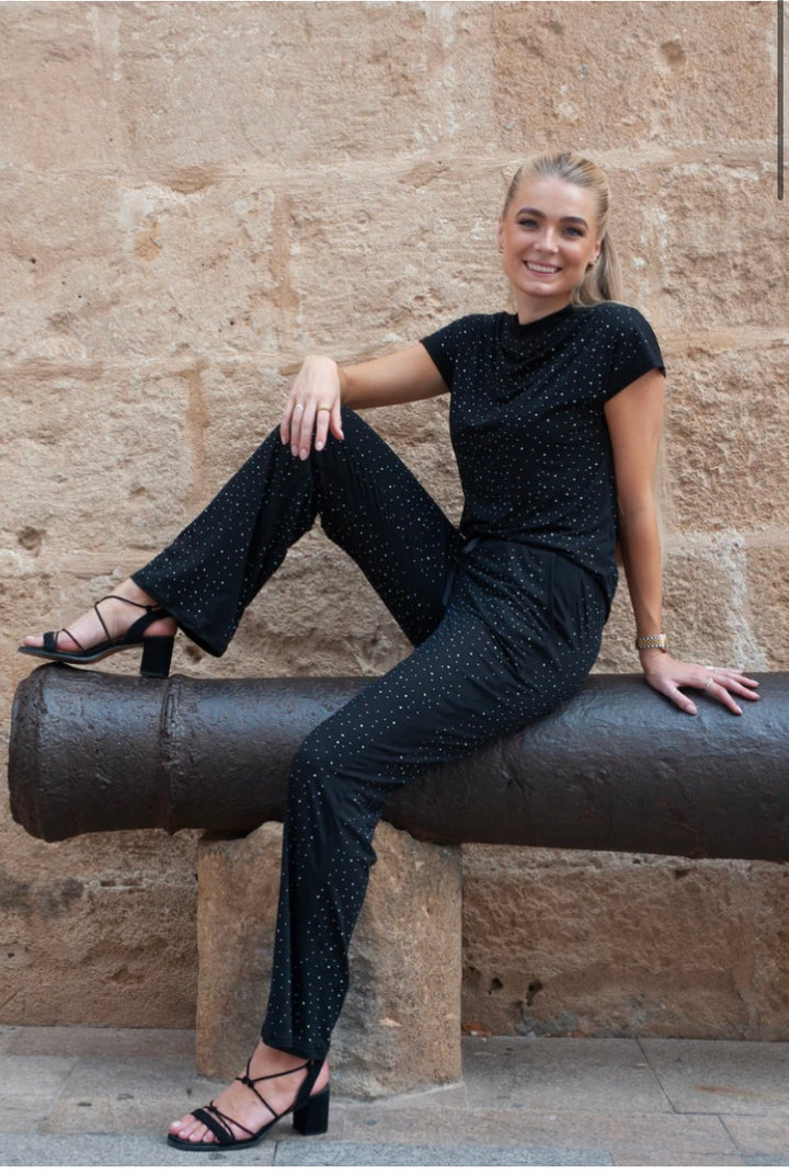 Alma wide pants Black simili