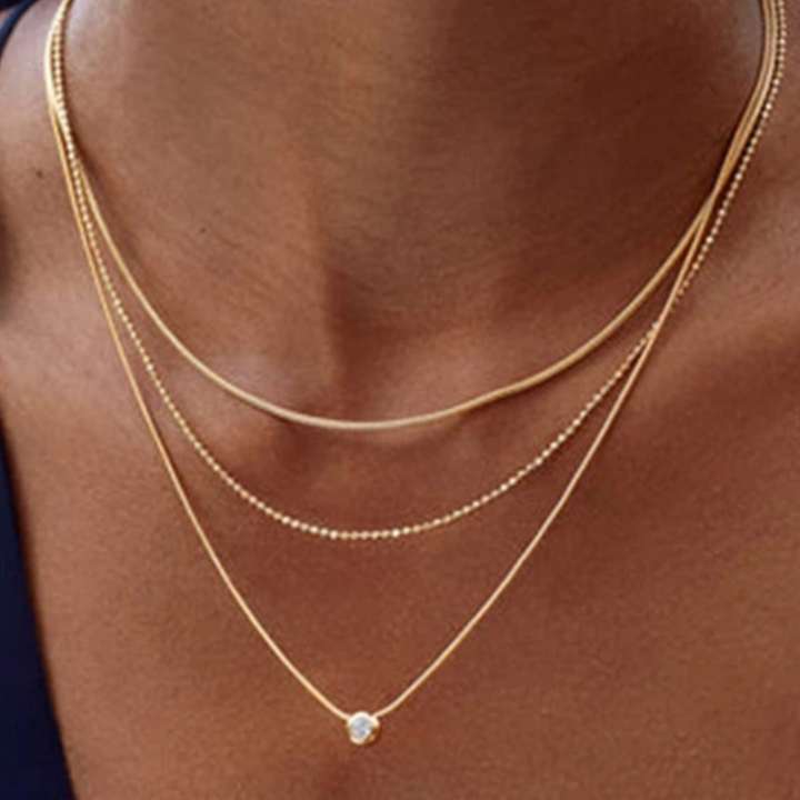 Necklace 3 in 1 Stone