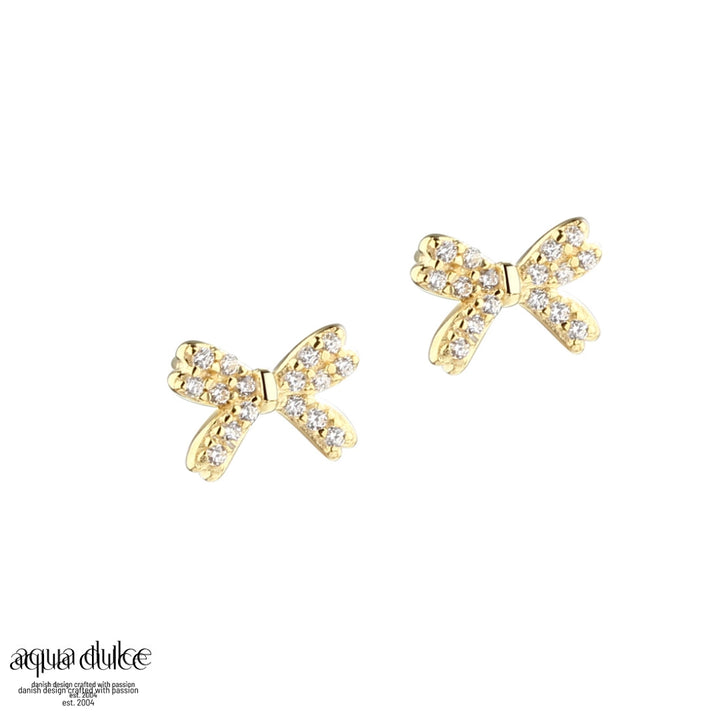 Darling bow earstud gold 7 mm