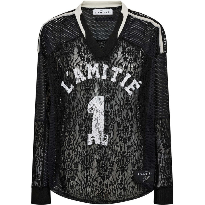 Lace football v-blouse