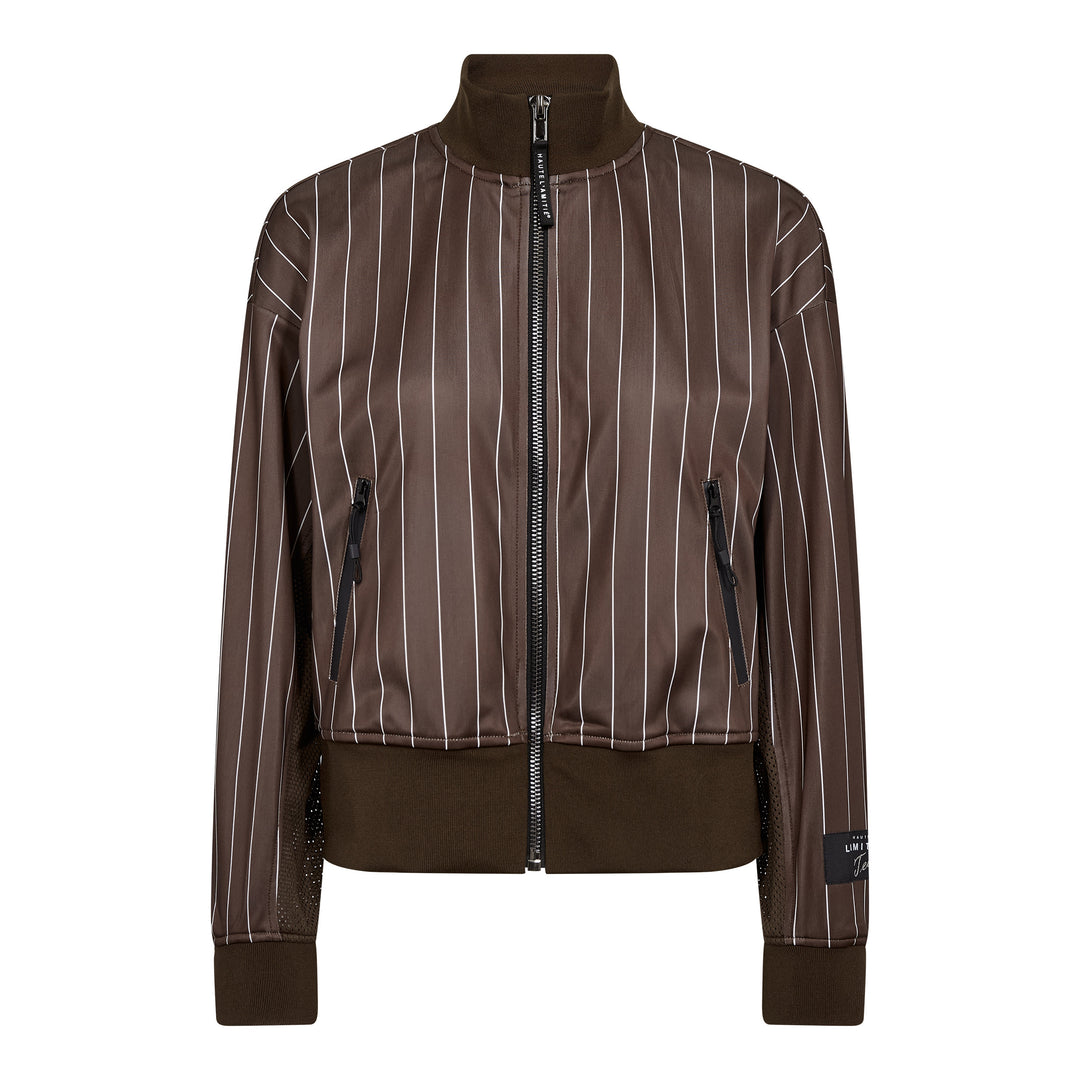 Pin stripe zip sweat