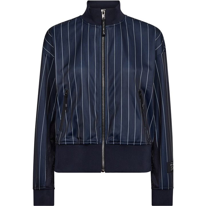 Pin stripe zip sweat