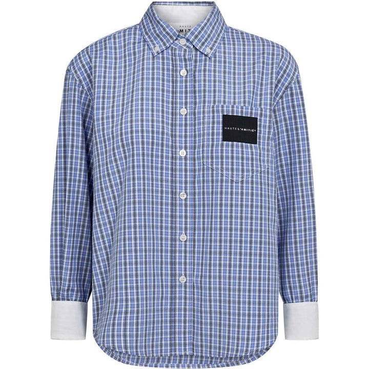 Contrast color checj shirt