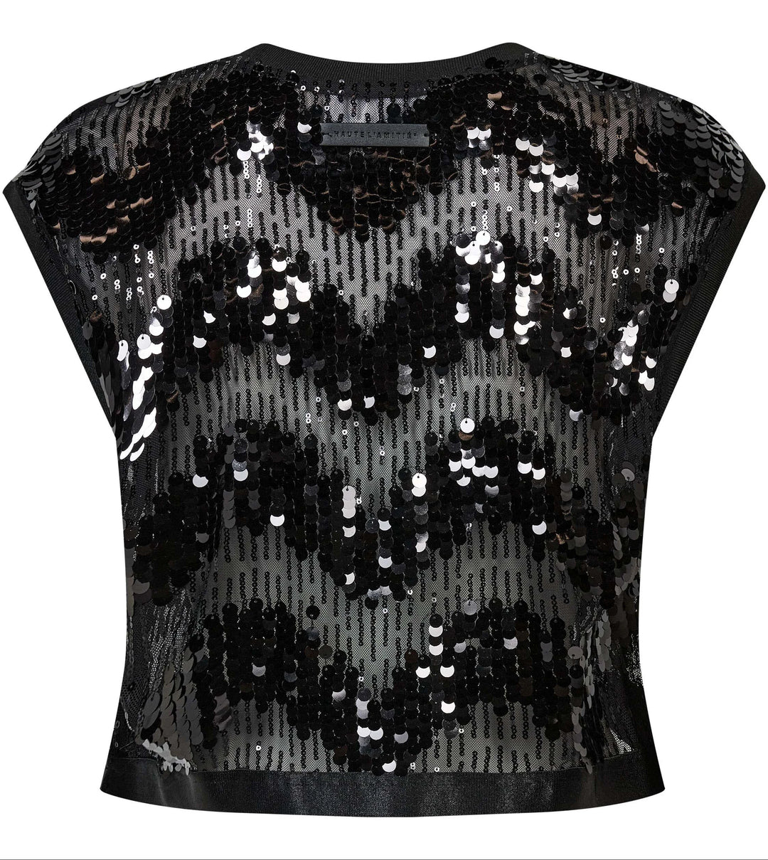 Mirror sequin crop top