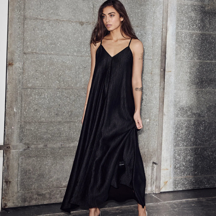 Corsica pleat strap dress