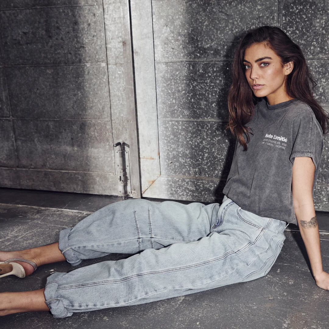 Drew barrel panel jeans