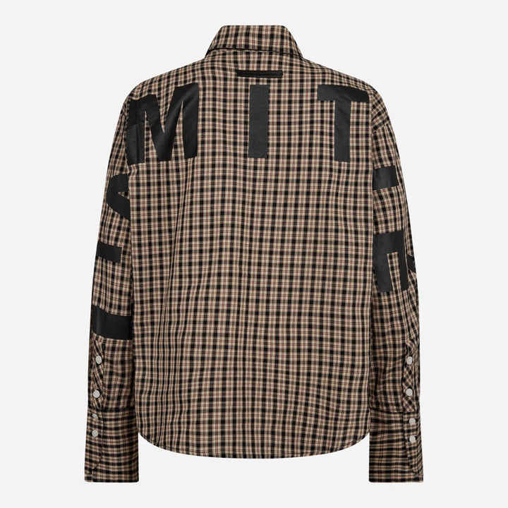 Maxi logo dessert check shirt