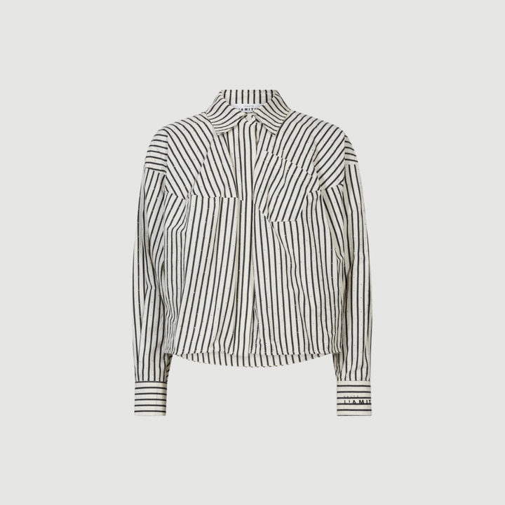 Sophie mono stripe stone shirt