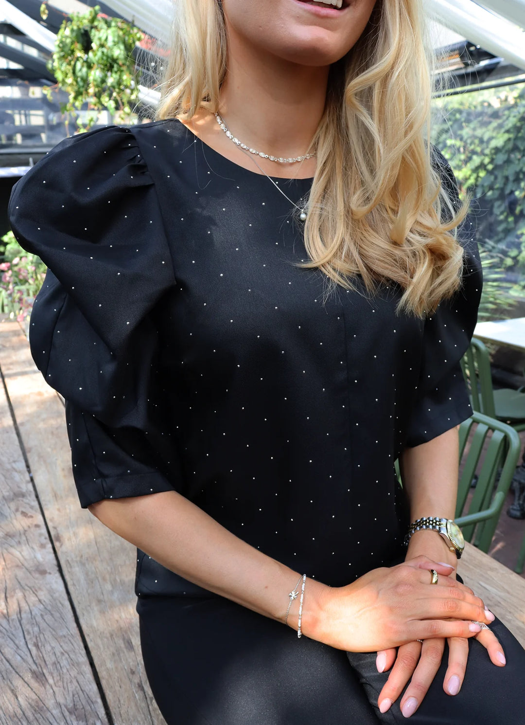Winnie blouse black diamond