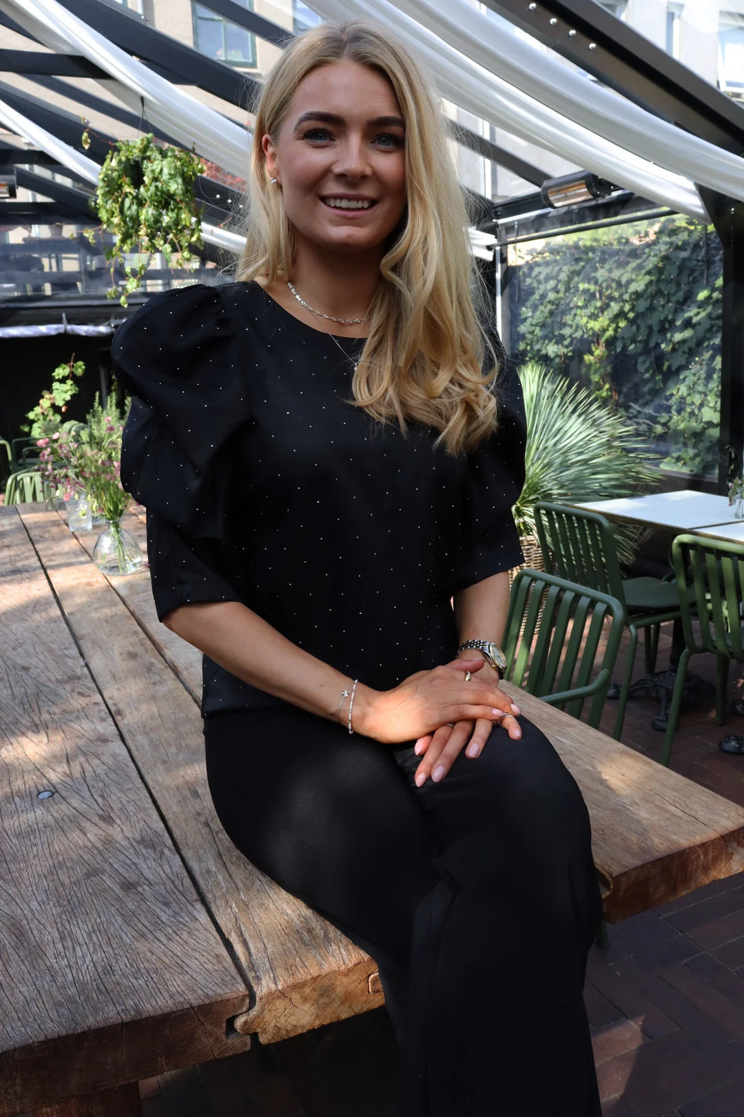 Winnie blouse black diamond