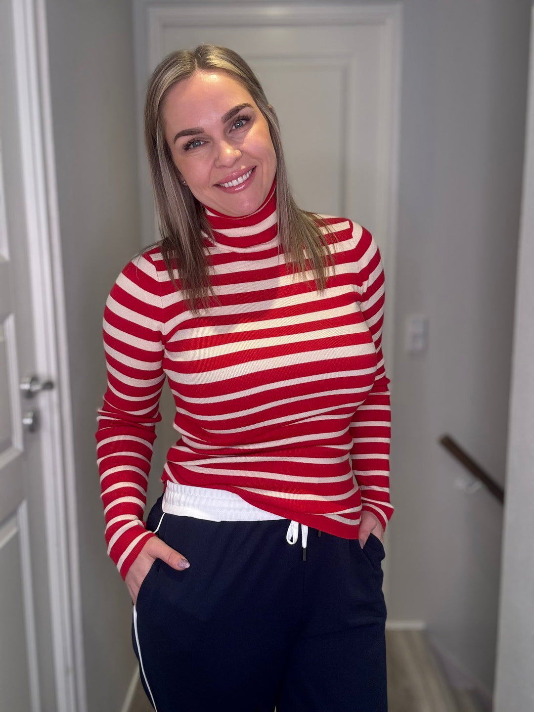 Spina striped rollneck