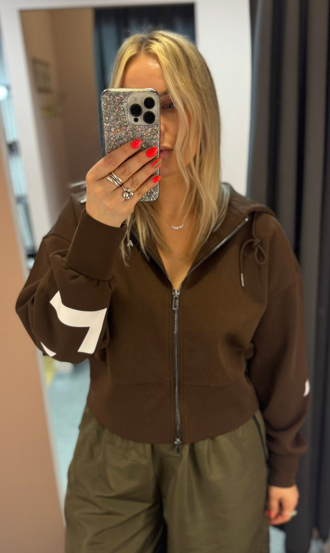 Maxi split zip hoodie