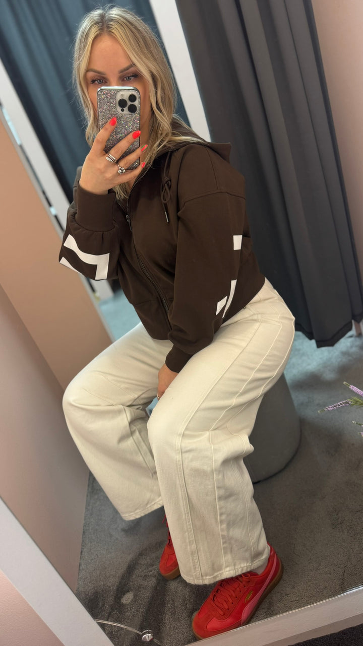 Maxi split zip hoodie