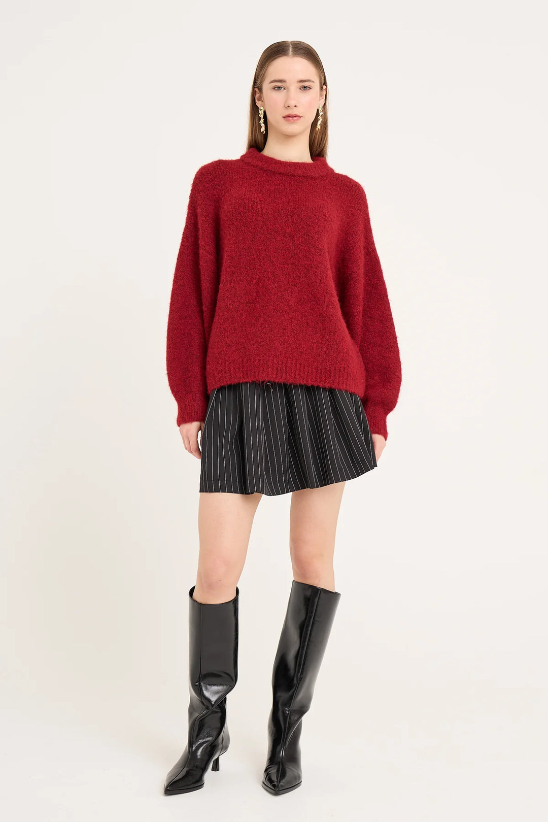 Patrisia solid knit pullover