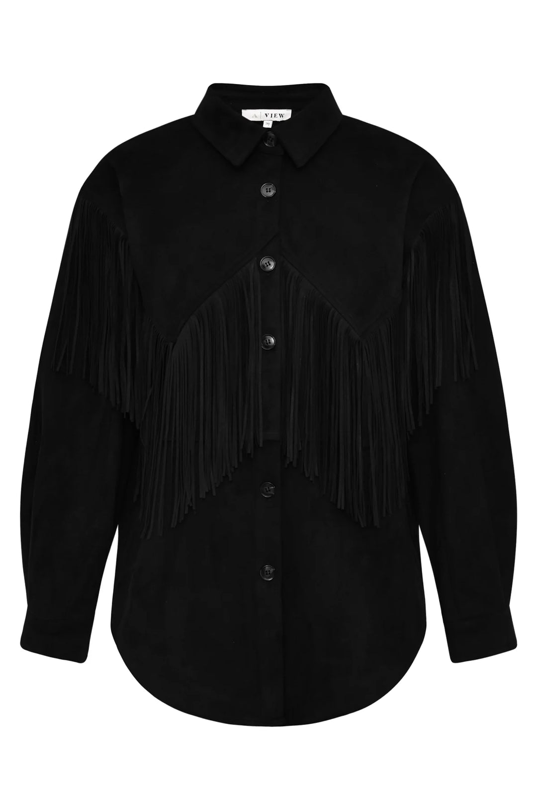 Suede fringe shirt