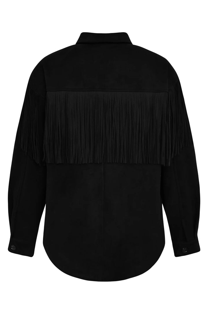Suede fringe shirt