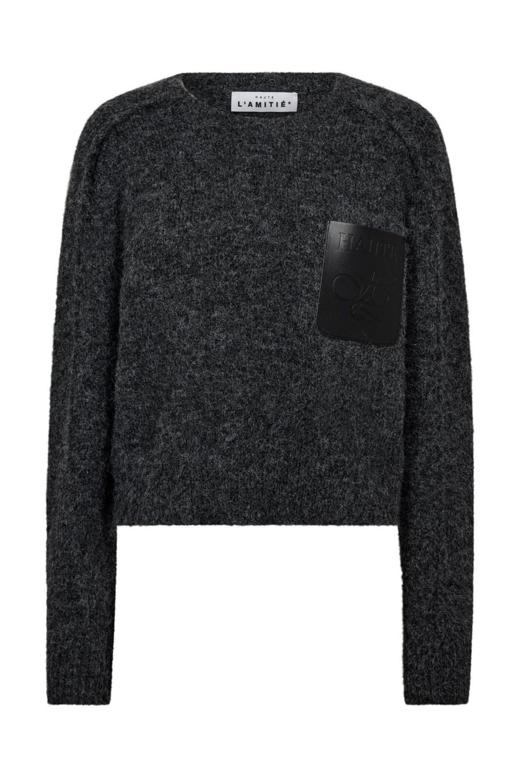 Darcia reverse crop pocket knit