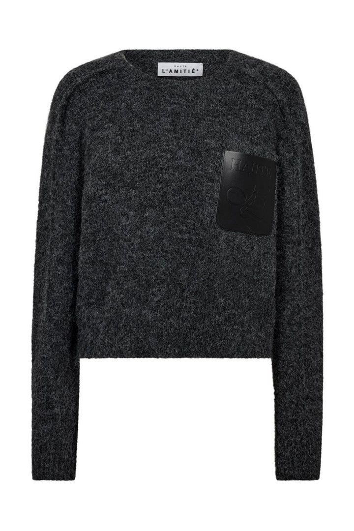 Darcia reverse crop pocket knit