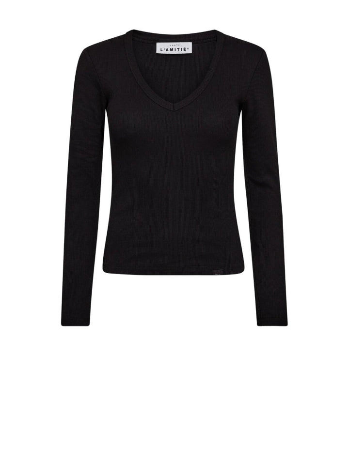 Deep V ls rib acid tee