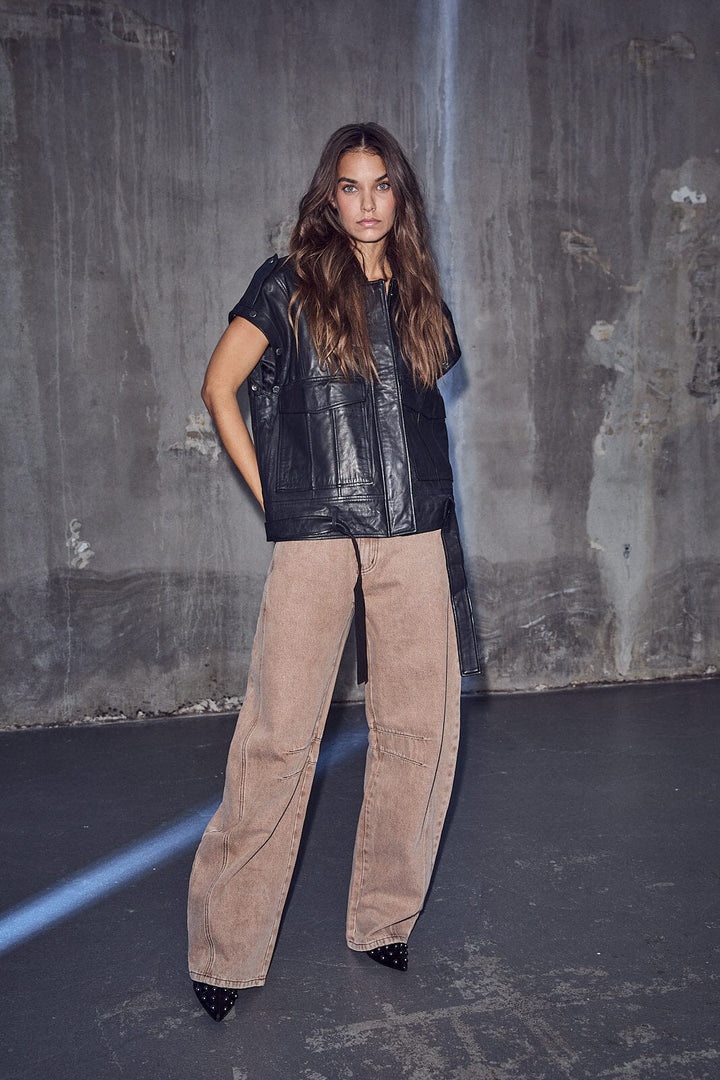 Drew barrel panel track pants