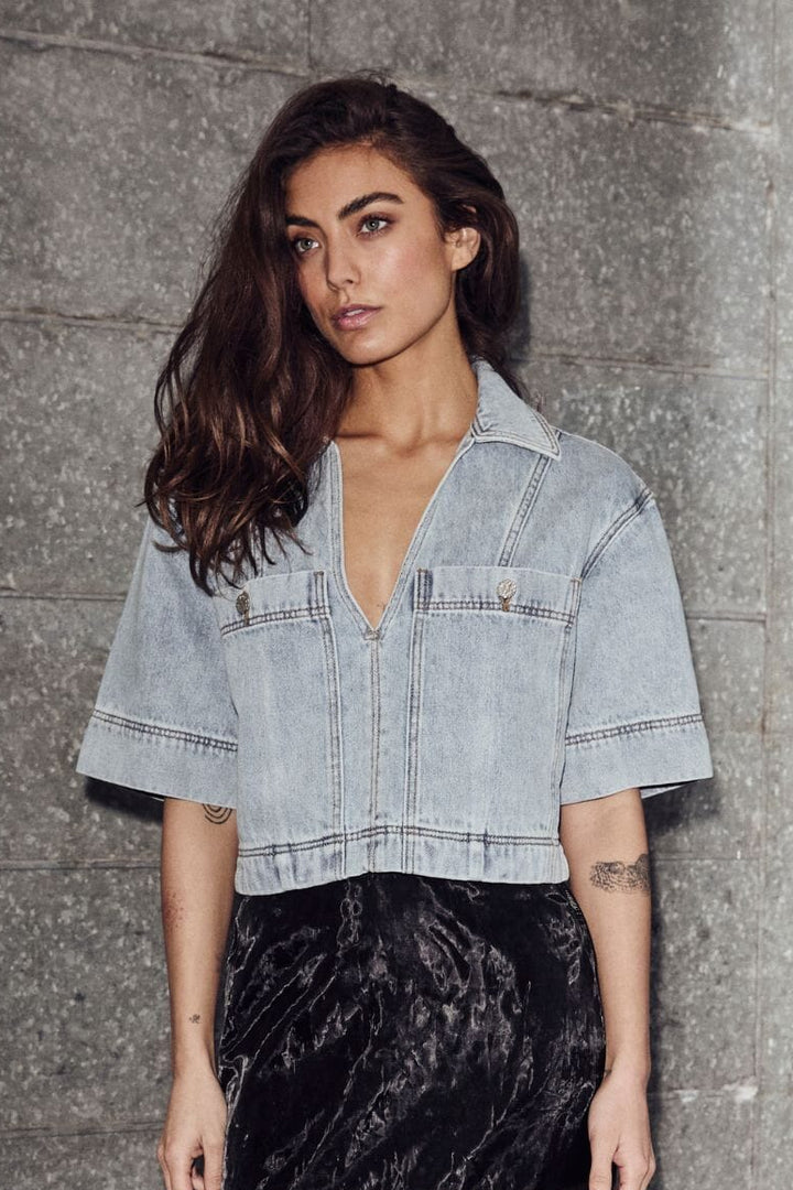 Drew denim top