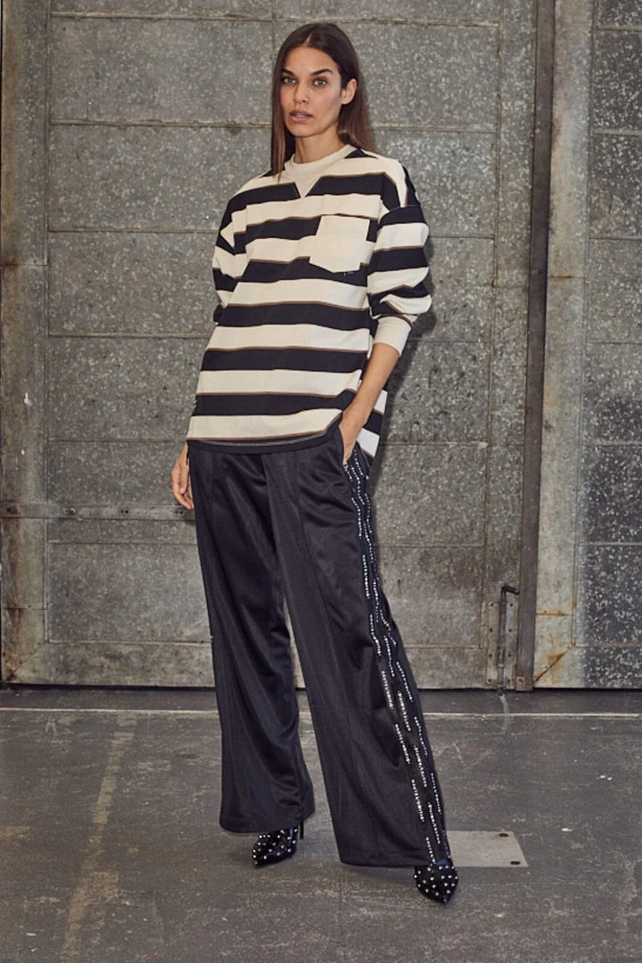 Logo tape track pant