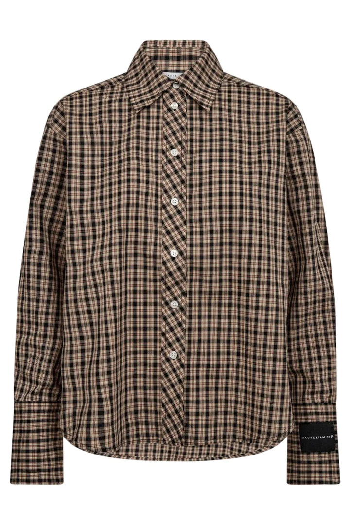 Maxi logo dessert check shirt