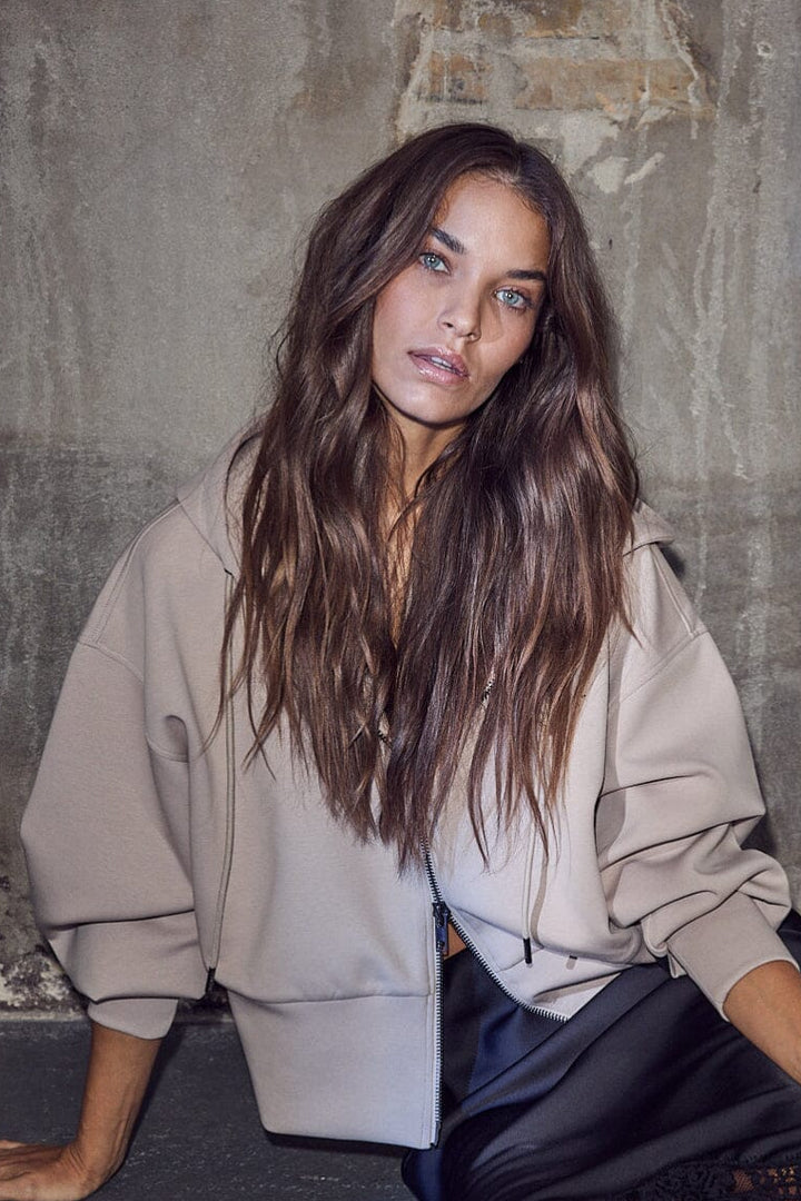 Maxi split zip hoodie