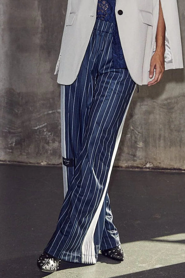 Baggy pin stripe track pants