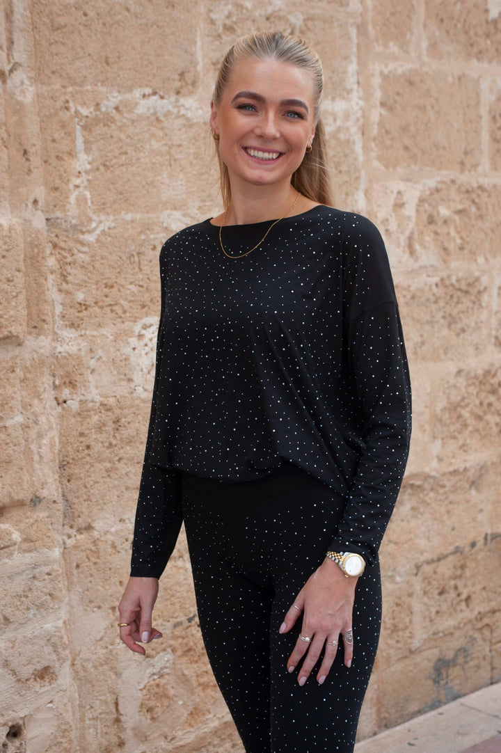 Alma ls top black simili